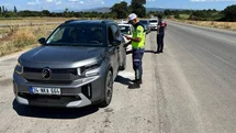 Çanakkale’de jandarma ekiplerince trafik denetimi