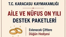 Karacasu’da ailelere düğün ve ’Hoş Geldin Bebek’ desteği