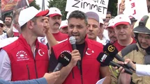 İBB personeli özlük ve sosyal hakları için Saraçhane’de toplandı