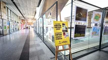 Uluslararası Karikatür Sergisi otogarda sanatseverlerle buluştu