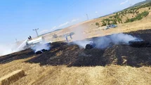 Sinop’ta balya makinesi arızası yangın çıkardı
