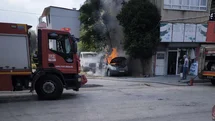 Osmaniye’de Park Halindeki Araçta Yangın Çıktı