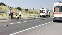 Kayseri'de Otomobil ve Motosiklet Kazası