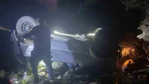 Çanakkale'de Dereye Uçan Araç Kazası