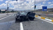 Erzincan'da Trafik Kazası Görüntülendi