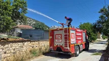 Burdur'da Bahçede Yangın Çıktı