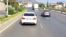 Alanya’da itfaiyeye yol vermeyen sürücü cep telefonu kamerasında