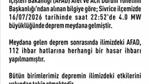 Elazığ'da 4.0 Büyüklüğünde Deprem