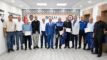 Bolu'da Emekli Polislere Teşekkür Belgesi