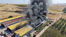 Bandırma'da Geri Dönüşüm Deposu Yangını