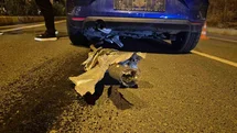 Tekirdağ'da Açık Rögar Kapağına Çarpan Otomobil Sürüklendi