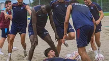 Trabzonspor Kumda Antrenman Yaptı