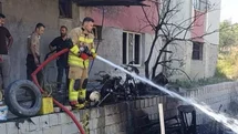 Antakya'da Motosiklet Yangını