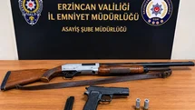 Erzincan'da Ruhsatsız Silah Ele Geçirildi