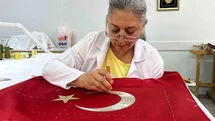 Eskişehir'de Türk Bayrağı İşleniyor