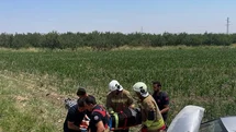 Kırıkhan'da Tarlaya Uçan Araç Kazası