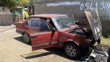 Nazilli'de Otomobil Yangını Oldu