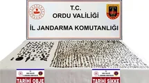 Ordu’da çok sayıda sikke ve tarihi eser objeler ele geçirildi