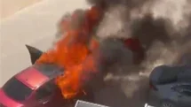 Kahramanmaraş'ta Otomobil Yangını Meydana Geldi