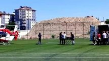 Kalp Krizi Geçiren Hasta Helikopterle Hastaneye Sevk Edildi