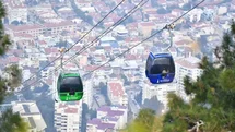 İzmir Balçova'da Teleferik Tesisleri Bakımda