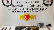 Halı altındaki gizli geçit kaçak kazıyı ortaya çıkardı