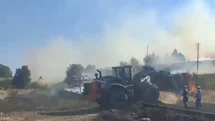 Kütahya’da otluk alan yangını ormana sıçramadan söndürüldü
