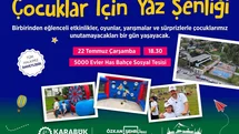 Çocuk Yaz Şenliği Karabük’te Gerçekleşiyor