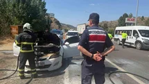 Bilecik'te Otomobil Yangını