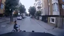 Eskişehir'de Bisikletli Çocuğun Kazadan Kıl Payı Kurtuluşu