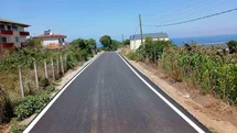 Akçakoca’da 7,5 kilometrelik grup yolunda çizgi çalışması tamamlandı