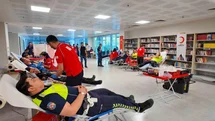 Tekirdağ’da polis ve jandarmadan örnek dayanışma: Kızılay’a kan bağışı