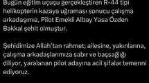 Helikopter Kazasında Yaralanan Pilot Adayı Tedavi Altında
