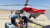 Şırnak’ta ambulans helikopter yaralı şahıs için havalandı