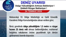 Samsun'da Denize Girmeyin Uyarısı
