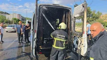 Karabük'te Hasta Nakil Aracı Yangında Kullanılamaz Hale Geldi