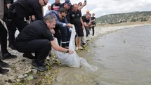 Kütahya'da Balık Yavrusu Bırakıldı
