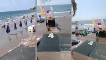 Meteoroloji Uyarmıştı: Erdemli Yemişkumu Sahilinde Deniz Hırçınlaştı!