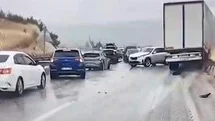 Kastamonu'da Zincirleme Kaza Görüntülendi