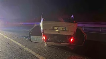 Bilecik'te Takla Atan Araçta Alkol Tespiti