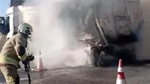 Kahramanmaraş'ta Kamyon Yangını Meydana Geldi