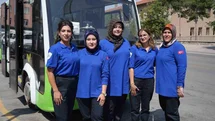 Niğde'de Kadın Şoförler Elektrikli Otobüs Kullanıyor
