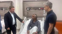 Vali Aydoğdu’dan Kargın Belediye Başkanı Güneş’e geçmiş olsun ziyareti