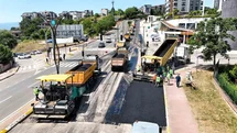 Kocaeli'de Santral Rampası Asfalt Çalışması