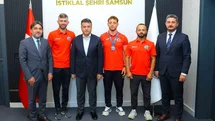 Samsun'da Avrupa İkincisi Milli Sporcuya Kutlama
