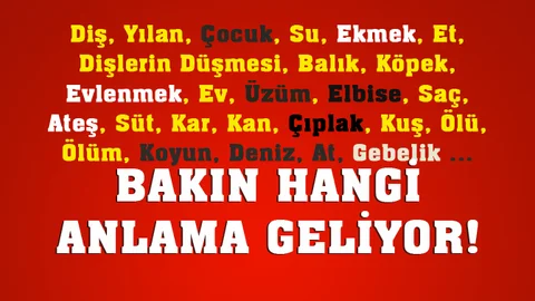 Rüyada Görülen Şeylerin Ne Anlama Geldiği, Rüya Yorumları