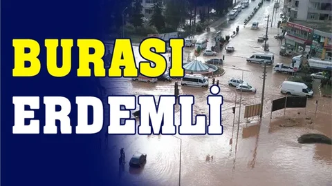 Mersin Erdemli'de Yağışlar Sele Neden Oldu!