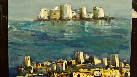 Sanatçıların “Mersin Uluslararası Ressamlar Buluşması” Çalışmaları