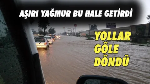 Aşırı Sağanak Yağış Nedeniyle Araçlar Yolda Kaldı