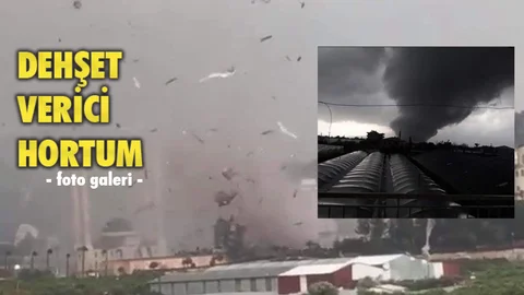 Dehşet Verici Hortum Böyle Görüntülenirken, Verdiği Zarar da Objektiflere Yansıdı